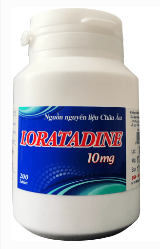 Thuốc chống dị ứng Loratadine 10mg NIC lọ 200 viên